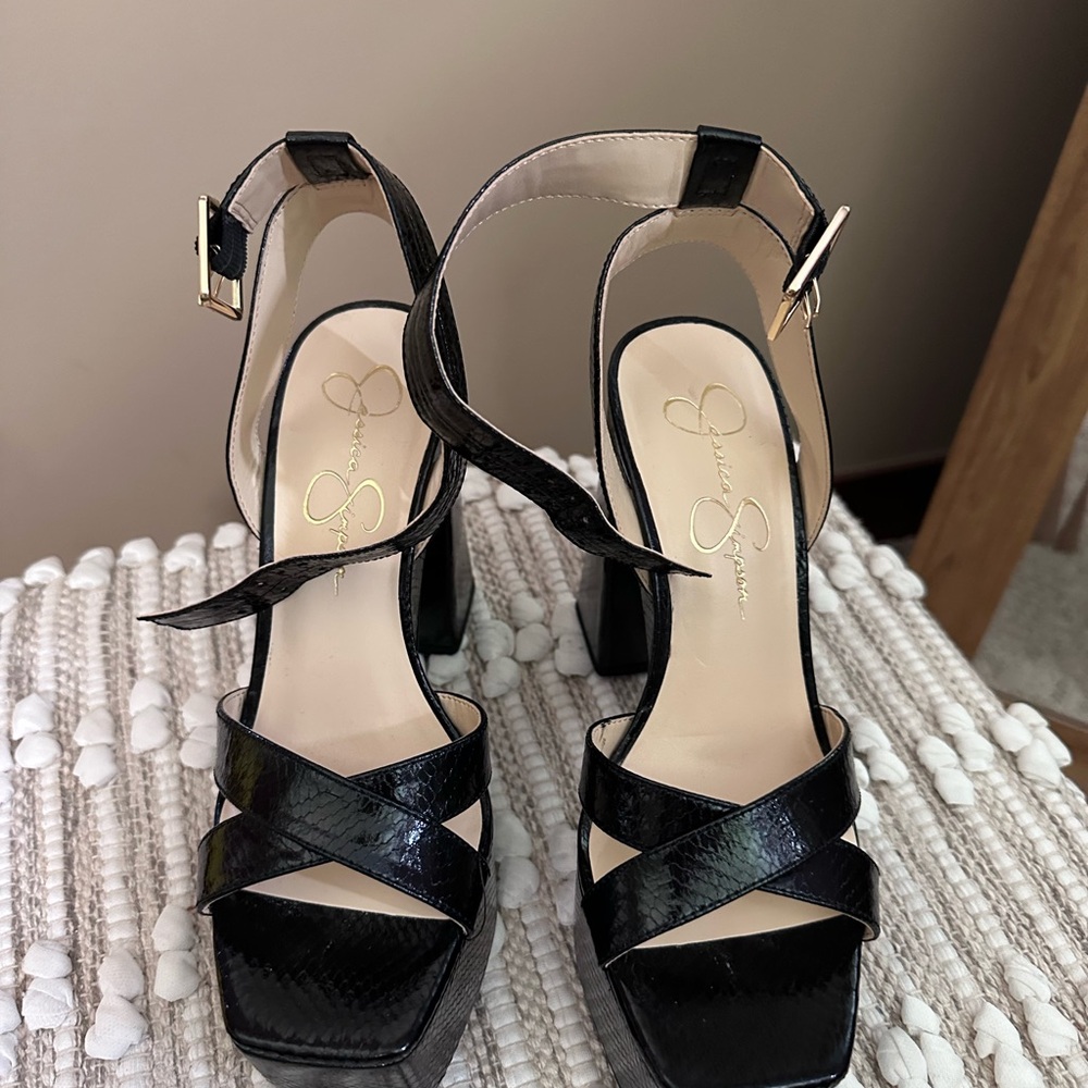 Jessica Simpson platform sandals.